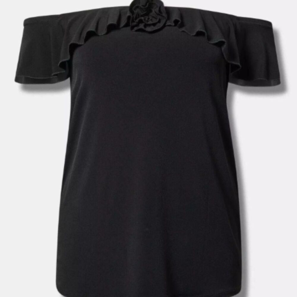 Torrid Black Blouse 4X NWT Womens